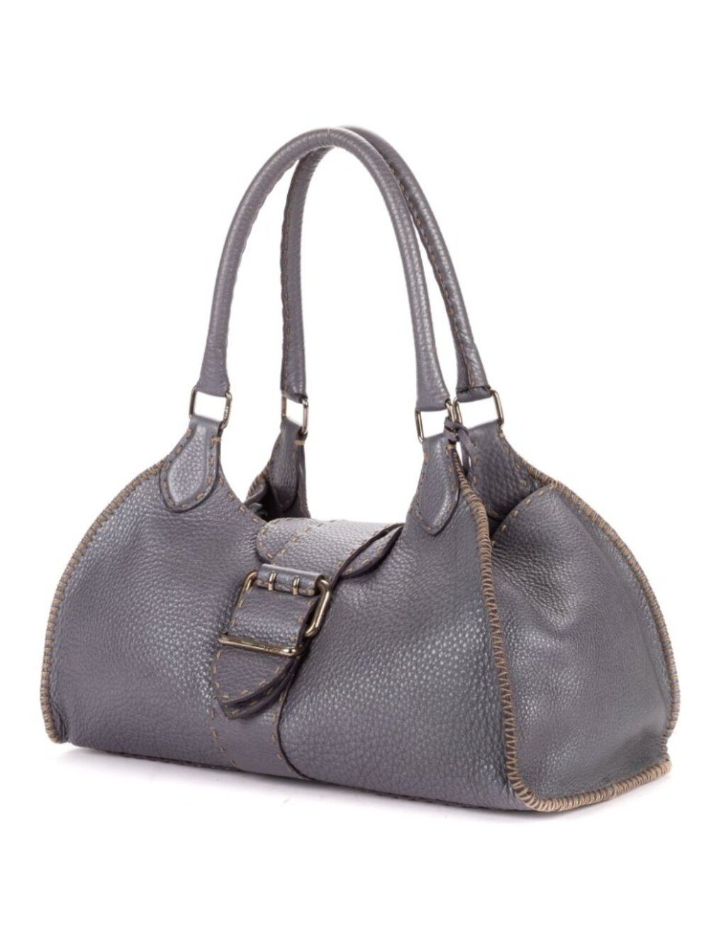 Fendi by the Way Top Handle Purple Grain Calf Leather - Picture 2 of 11